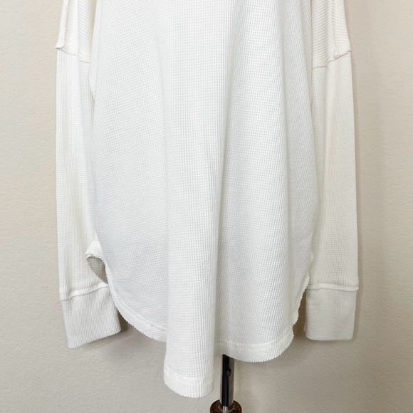 Anthropologie Maeve Ainsley Turtleneck Thermal Long Sleeve Waffle Knit Top - Picture 6 of 15